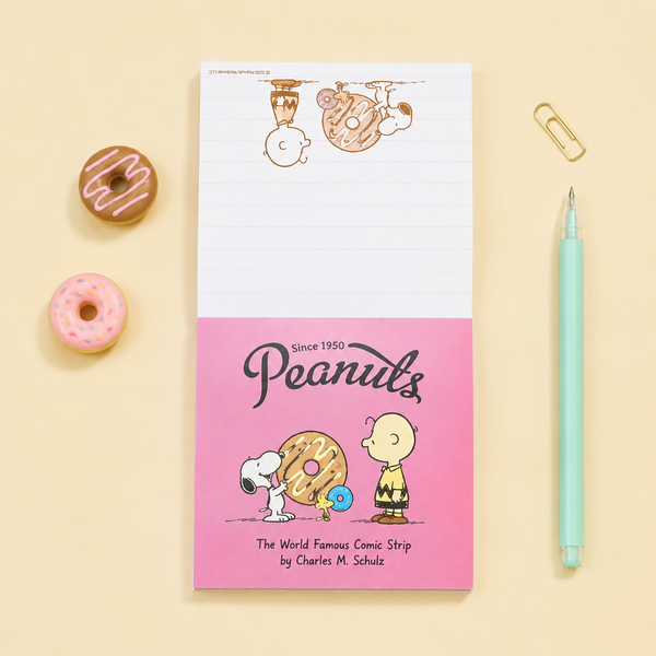 Peanuts Snoopy Square Memo Pad - Donuts - Limited Edition