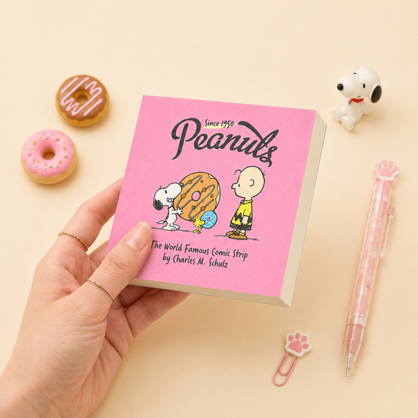 Peanuts Snoopy Square Memo Pad - Donuts - Limited Edition