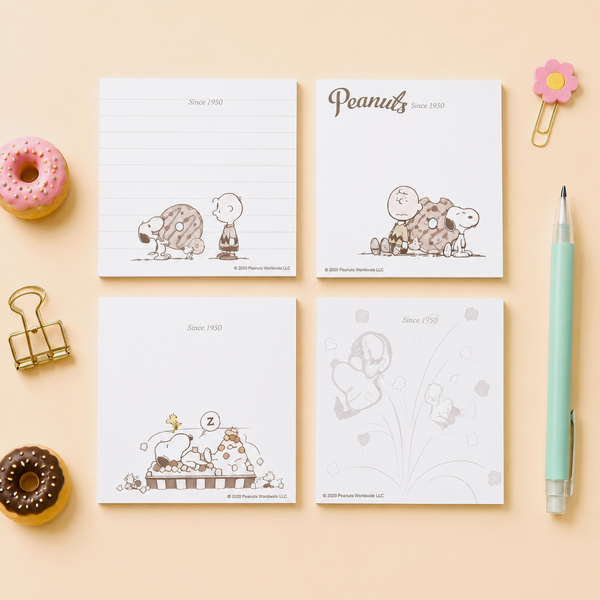 Peanuts Snoopy Square Memo Pad - Donuts - Limited Edition