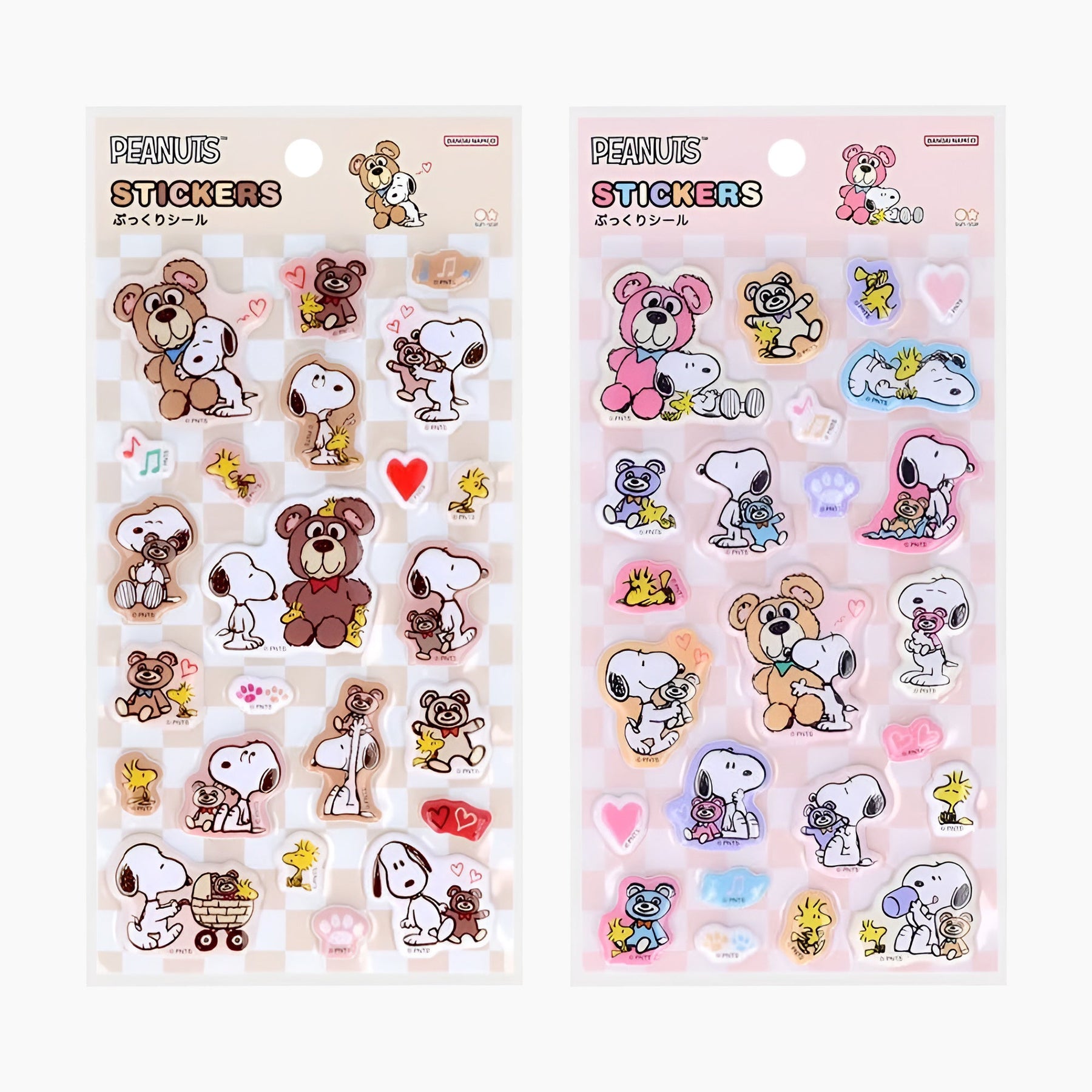 Peanuts Snoopy Stickers - Snoopy & Cuddly Bears – Kawaii Stationery Shop
