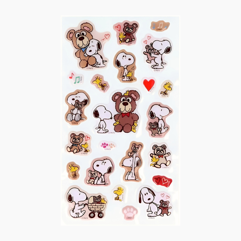 Peanuts Snoopy Stickers - Snoopy & Cuddly Bears – Kawaii Stationery Shop
