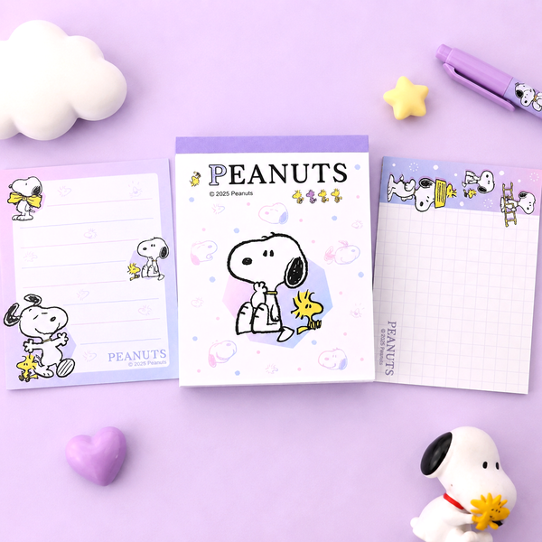 Peanut Snoopy Memo Pad - White