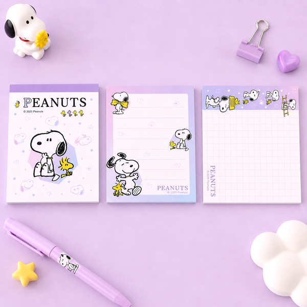 Peanut Snoopy Memo Pad - White