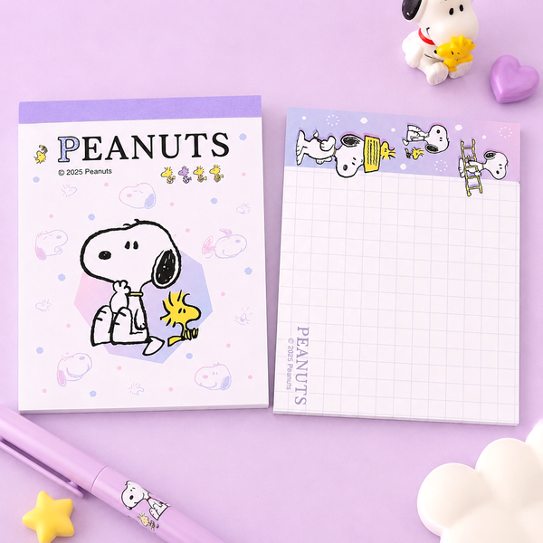 Peanut Snoopy Memo Pad - White