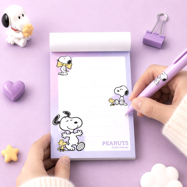 Peanut Snoopy Memo Pad - White
