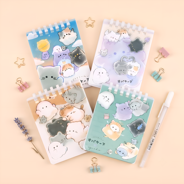 Peek-a-Boo Kitty Soft Ring Notepad