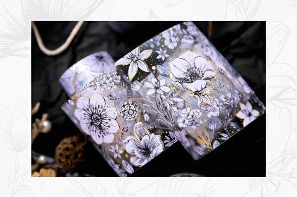 Pencilled Flowers Washi Tapes