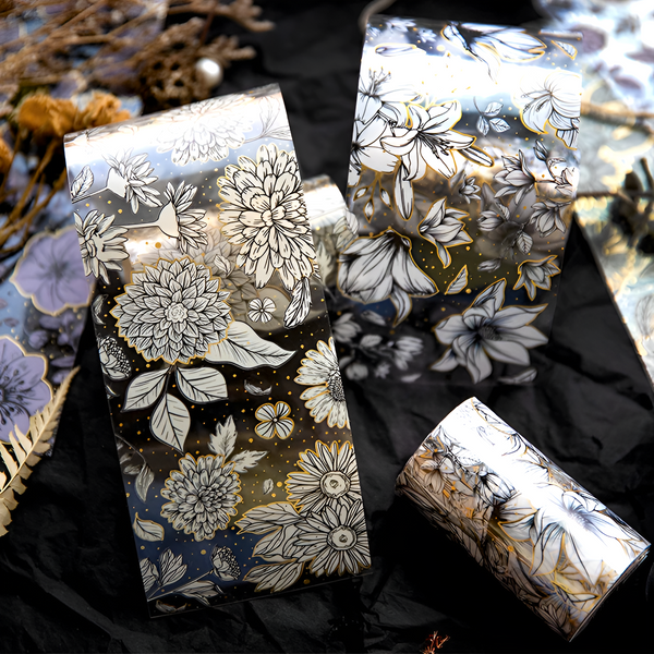 Pencilled Flowers Washi Tapes