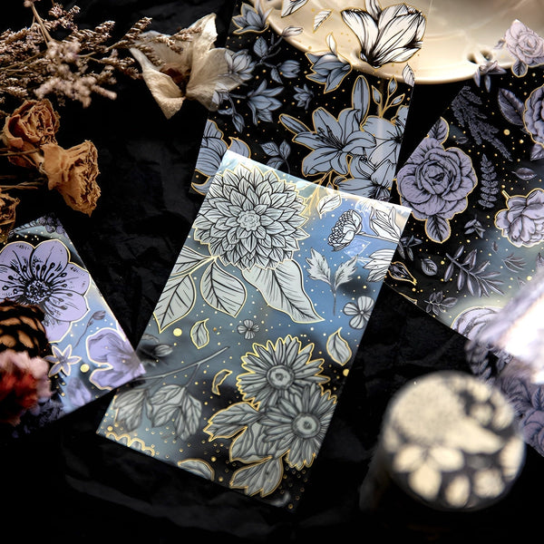 Pencilled Flowers Washi Tapes