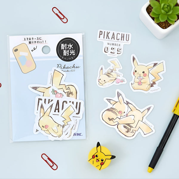 Pikachu Number 205 Stickers - Blue - Limited Edition