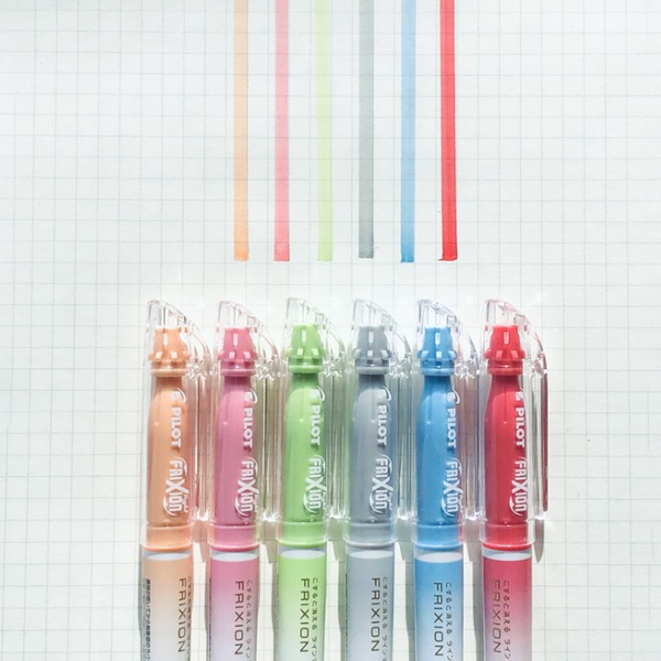 Pilot Frixion Light Natural Color Erasable Highlighters - 6 Color Set - NEW COLORS