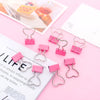 Pink Heart Shaped Binder Clip