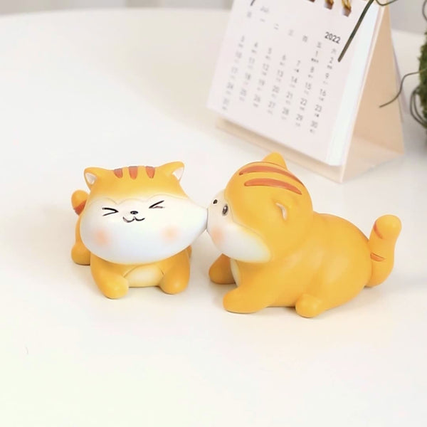 Playful Mini Tiger Figures - Set of 2