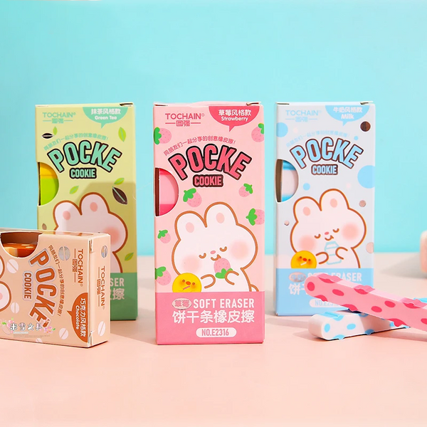 Pocky Shaped Eraser Set