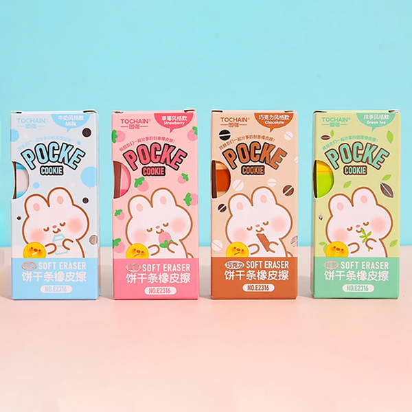 Pocky Shaped Eraser Set