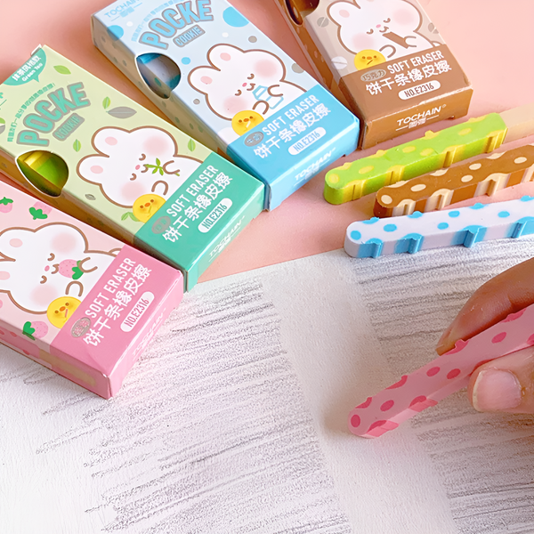 Pocky Shaped Eraser Set