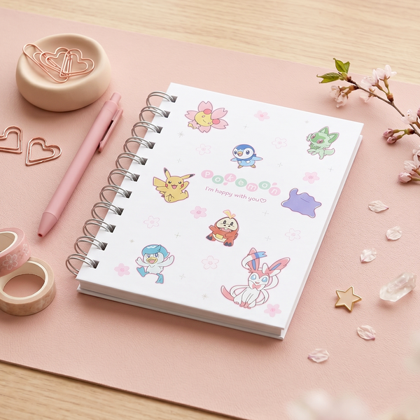 Pokémon A6 Spiral Notebook - Limited Edition - Petal Scatter