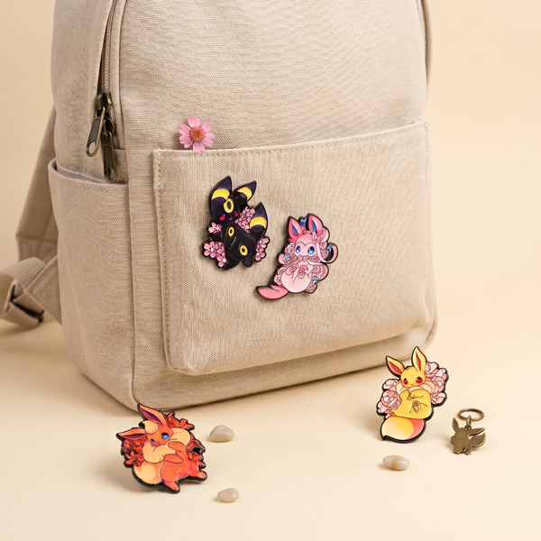 Pokémon Eeveelution Floral Enamel Pin – Floral Series