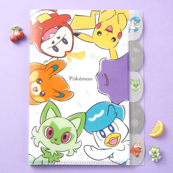 Pokemon Pocket Monsters A4 Folder With Dividers - Limited Edition - White