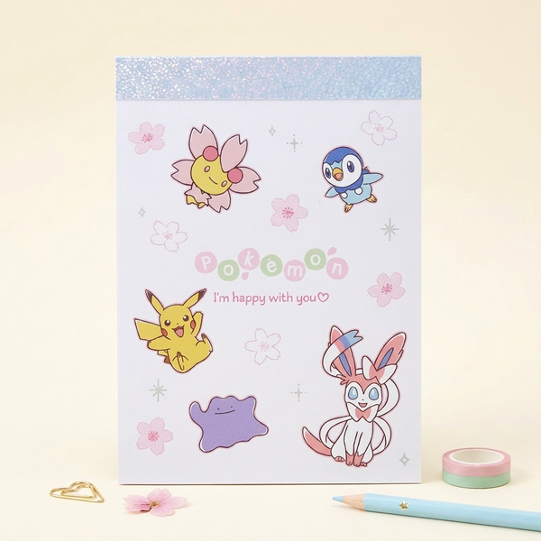 Pokémon Sakura Bloom Memo Pad - Limited Edition - Petal Scatter