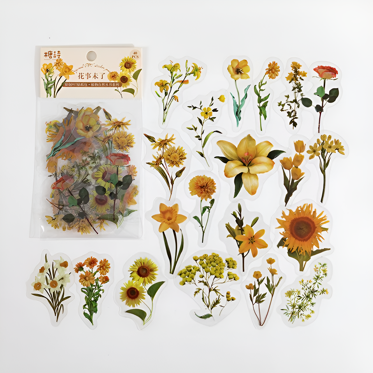 Pressed Flower Garden Stickers (8 types) – Kawaii Stationery Shop