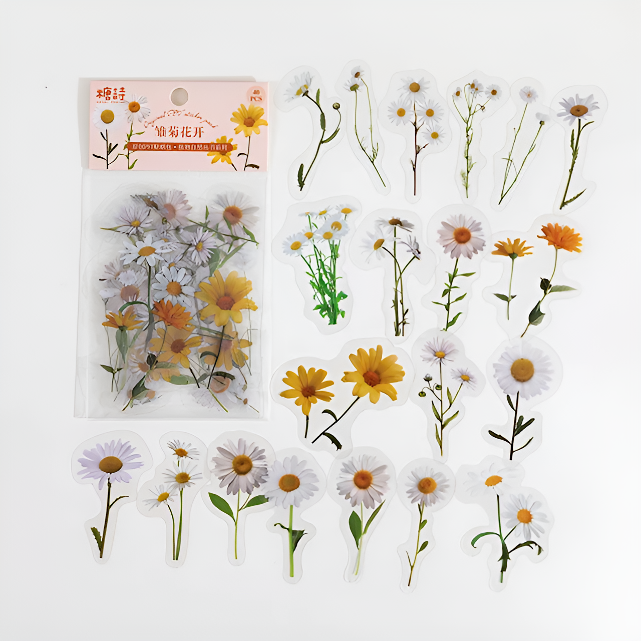 Pressed Flower Garden Stickers (8 types) – Kawaii Stationery Shop