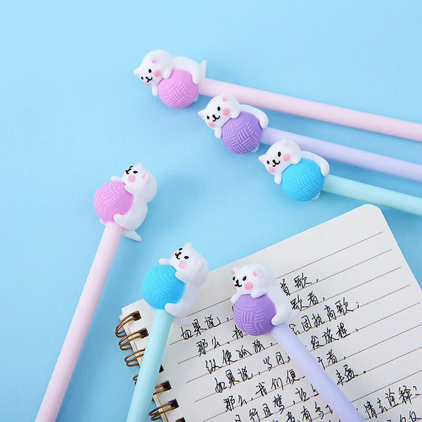 Purr-fectly Yarn-tangled Cat Gel Pen