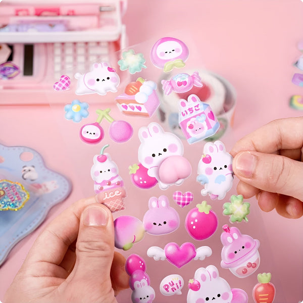Q-Lia Mochi Mochi Puffy Stickers - Squishy Edition