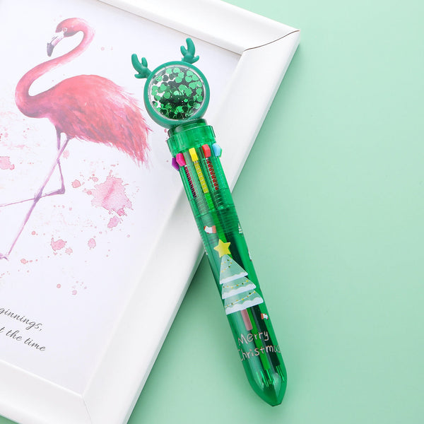 Reindeer Sparkle 10-in-1 Multi Color Pen