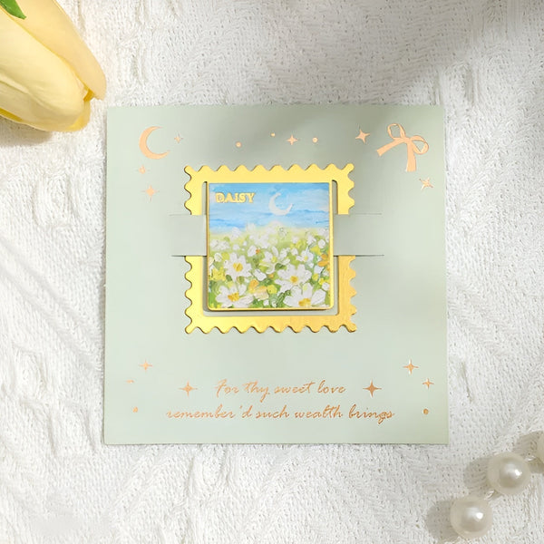 Romantic Scenery Metallic Bookmark