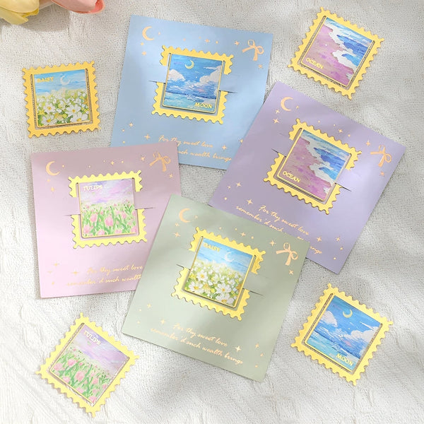 Romantic Scenery Metallic Bookmark