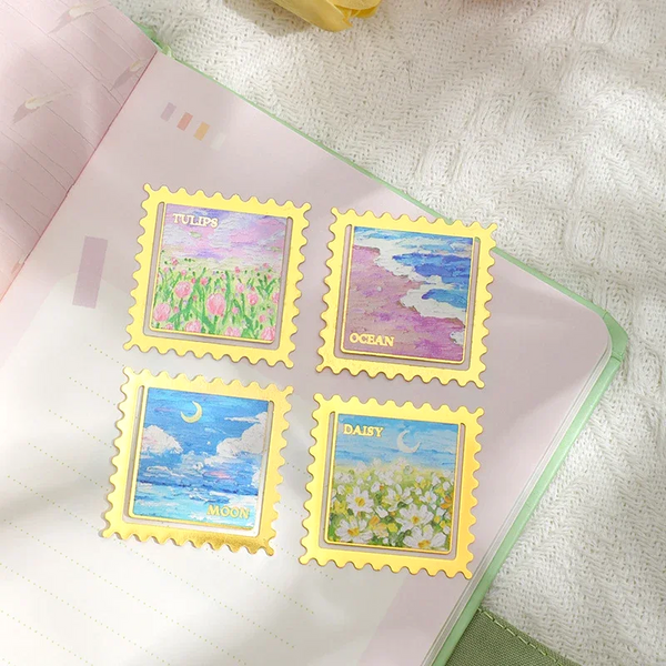 Romantic Scenery Metallic Bookmark