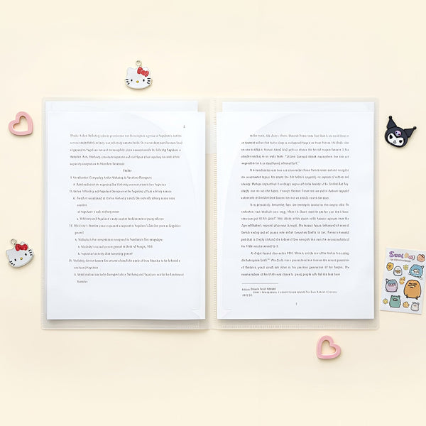 Sanrio Characters A4 Clear Book - Mini Hearts