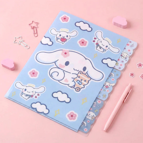 Sanrio Characters A4 Folder With Dividers - Cinnamoroll