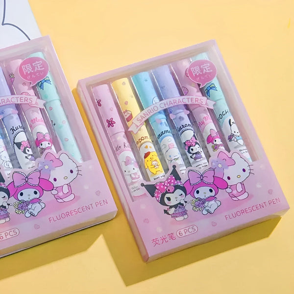 Sanrio Characters Highlighters - Set of 6