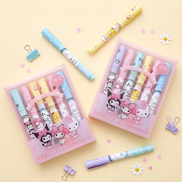 Sanrio Characters Highlighters - Set of 6