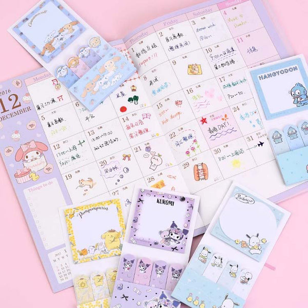 Sanrio Characters Large Sticky Notes Set - Sweet Life