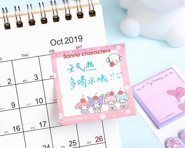 Sanrio Characters Large Sticky Notes Set - Sweet Life
