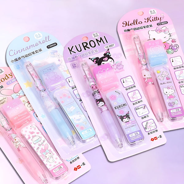 Sanrio Characters Mechanical Pencil Set - Pencil + Refills + Eraser