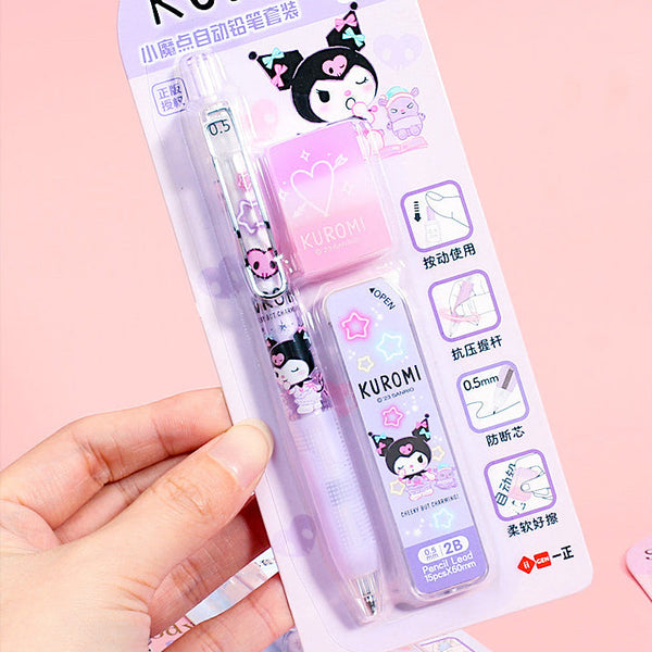 Sanrio Characters Mechanical Pencil Set - Pencil + Refills + Eraser