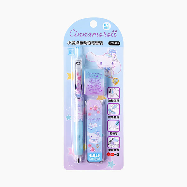 Sanrio Characters Mechanical Pencil Set - Pencil + Refills + Eraser