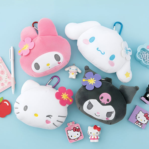 Sanrio Characters Mini Plush Clip-On Pouch