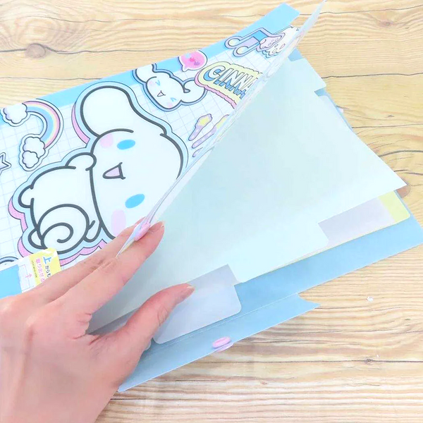 Sanrio Retro Pop Y2K Clear Folder With Dividers - Cinnamoroll