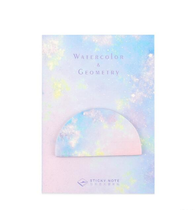 Watercolor & Geometry Sticky Notes