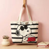 Snoopy Happy Everyday Striped Tote
