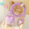 Soft Silicone Harajuku Heart iPhone Charger Case