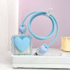 Soft Silicone Harajuku Heart iPhone Charger Case