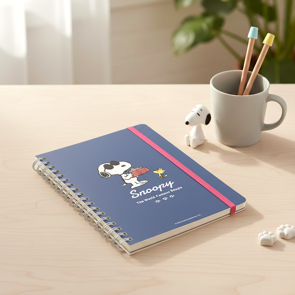 Sun-Star Peanuts Notebook - Snoopy Is The World Famous Beagle - Dark Blue - Limited Edition