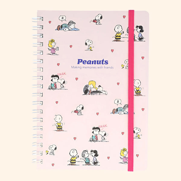 Sun-Star Peanuts Notebook - Snoopy Is The World Famous Beagle - Light Pink - Limited Edition