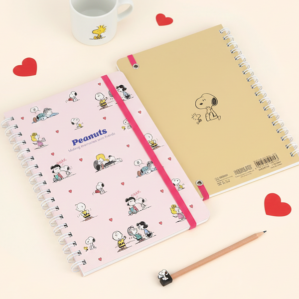 Sun-Star Peanuts Notebook - Snoopy Is The World Famous Beagle - Light Pink - Limited Edition